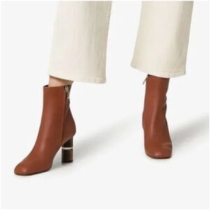 NEOUS Tan Clowesia Leather Ankle Boots - Size 38.5